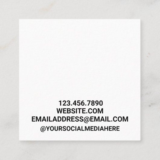 Holographic Color Shift Vierkante Visitekaartje (Achterkant)