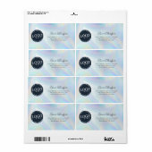 Holographic Company Logo Modern Kantoor Adres Etiket (Full Sheet)