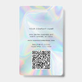 Holographic Company Logo QR Code Employee Badge (Achterkant)