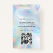 Holographic Company Logo QR Code Employee Badge (Achterkant)