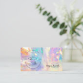Holographic Crystal Massage Therapist Esoteric Visitekaartje (Staand voorkant)