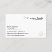 Holographic Crystal Massage Therapist Esoteric Visitekaartje (Achterkant)
