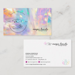 Holographic Crystal Massage Therapist Esoteric Visitekaartje