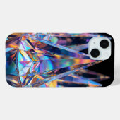"Holographic Crystal Pattern iPhone 15 Case (Achterkant (horizontaal))