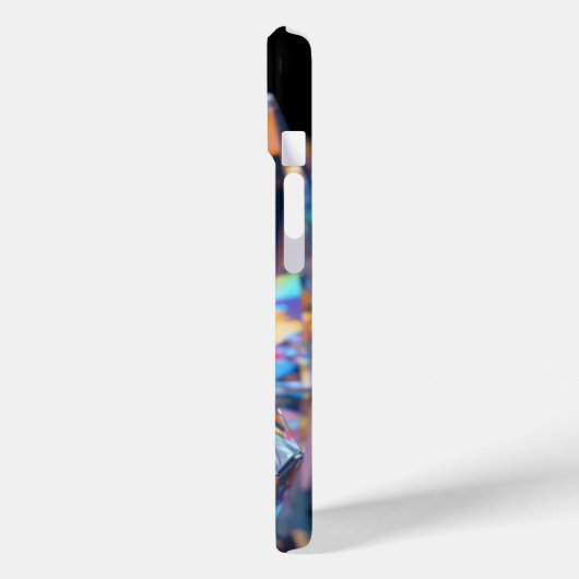 "Holographic Crystal Pattern iPhone 15 Case (Achterkant / Links)