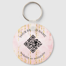 Holographic Custom Business QR Code Keychains Sleutelhanger