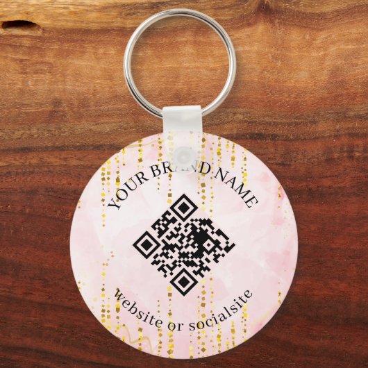 Holographic Custom Business QR Code Keychains Sleutelhanger (Achterkant)