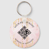 Holographic Custom Business QR Code Keychains Sleutelhanger (Achterkant)