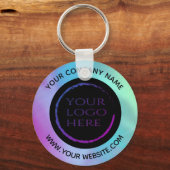 Holographic custom company logo sleutelhanger (Voorkant)