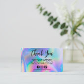 Holographic Dankuwel Visitekaartje Trendy Salon (Staand voorkant)