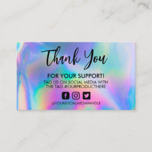 Holographic Dankuwel Visitekaartje Trendy Salon