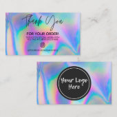 Holographic Dankuwel Visitekaartje Trendy Salon (Voorkant / Achterkant)