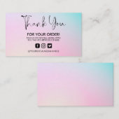 Holographic Dankuwel Visitekaartje Trendy Salon (Voorkant / Achterkant)