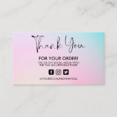 Holographic Dankuwel Visitekaartje Trendy Salon (Voorkant)