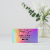 Holographic Dankuwel Visitekaartje Trendy Salon (Staand voorkant)