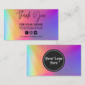 Holographic Dankuwel Visitekaartje Trendy Salon (Voorkant / Achterkant)