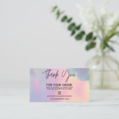 Holographic Dankuwel Visitekaartje Trendy Salon (Staand voorkant)