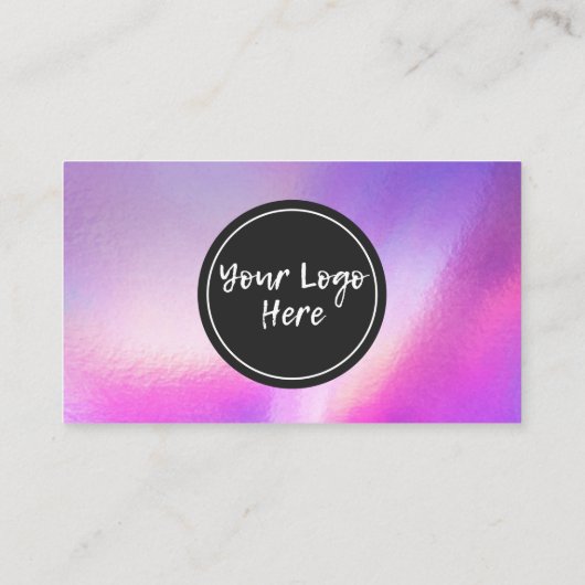 Holographic Dankuwel Visitekaartje Trendy Salon (Achterkant)