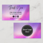 Holographic Dankuwel Visitekaartje Trendy Salon (Voorkant / Achterkant)