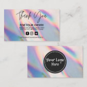 Holographic Dankuwel Visitekaartje Trendy Salon (Voorkant / Achterkant)