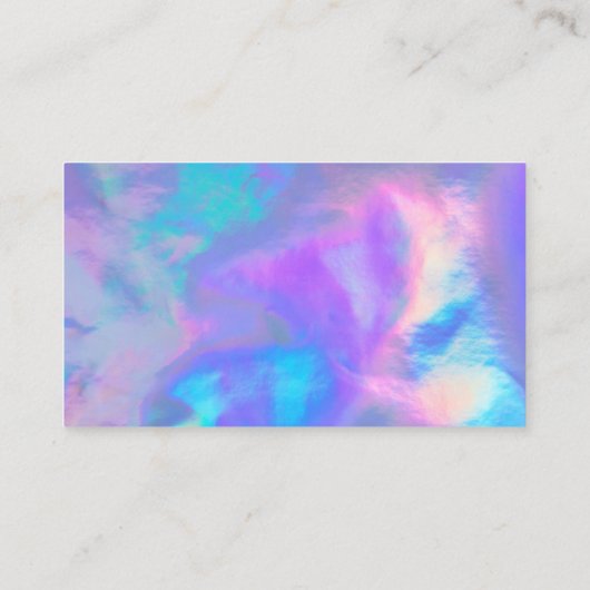 Holographic Dankuwel Visitekaartje Trendy Salon (Achterkant)