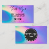 Holographic Dankuwel Visitekaartje Trendy Salon (Voorkant / Achterkant)