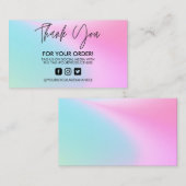 Holographic Dankuwel Visitekaartje Trendy Salon (Voorkant / Achterkant)