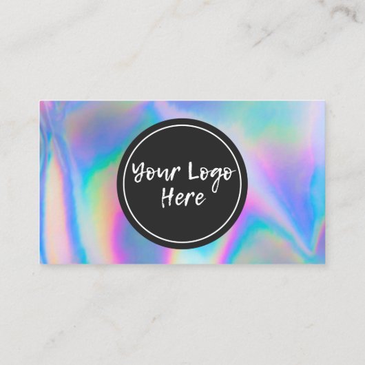 Holographic Dankuwel Visitekaartje Trendy Salon (Achterkant)