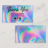 Holographic Dankuwel Visitekaartje Trendy Salon (Voorkant / Achterkant)