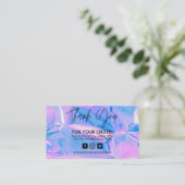 Holographic Dankuwel Visitekaartje Trendy Salon (Staand voorkant)