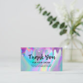 Holographic Drip Salon Hartelijk dank Visitekaartj Visitekaartje (Staand voorkant)