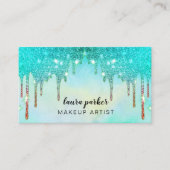 Holographic Driving Blauwgroen Makeup Hair Stylist Visitekaartje (Voorkant)