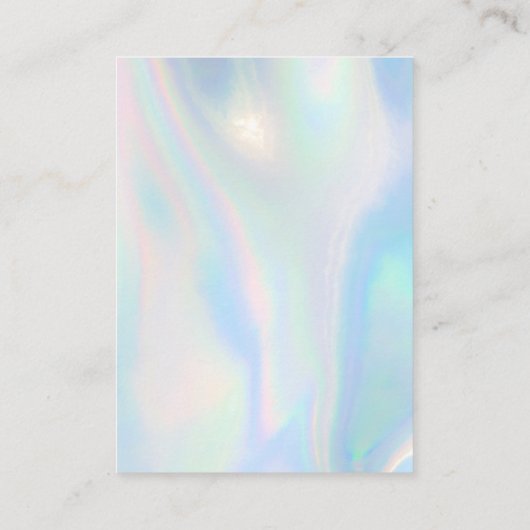 Holographic Earning Display Visitekaartje (Achterkant)