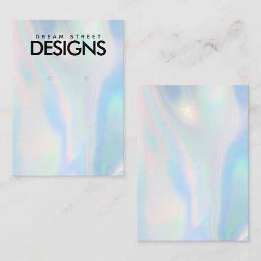 Holographic Earning Display Visitekaartje (Voorkant / Achterkant)