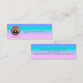 Holographic Elegant Instagram Social Mini Visitekaartje (Voorkant / Achterkant)