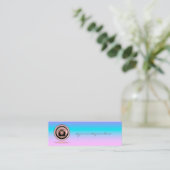 Holographic Elegant Instagram Social Mini Visitekaartje (Staand voorkant)