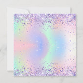 Holographic Elegant Rehearsal Dinner Invitation Kaart (Achterkant)
