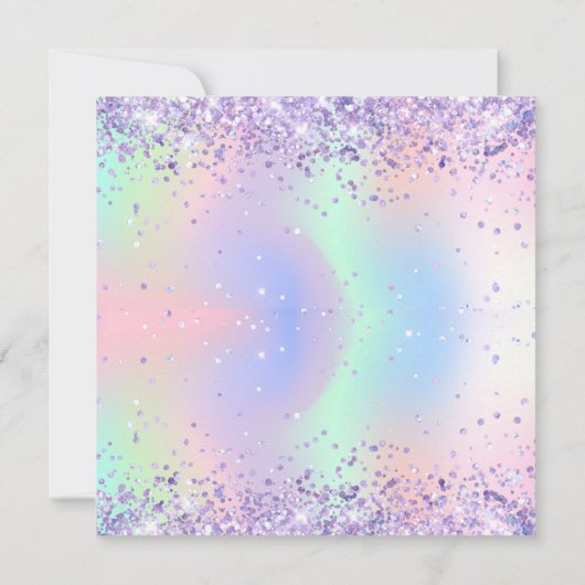 Holographic Elegant Rehearsal Dinner Invitation Kaart (Achterkant)