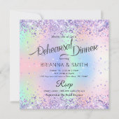 Holographic Elegant Rehearsal Dinner Invitation Kaart (Voorkant)