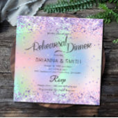Holographic Elegant Rehearsal Dinner Invitation Kaart