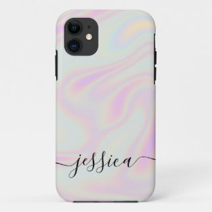 Holographic Elegant Script Name Case-Mate iPhone Case