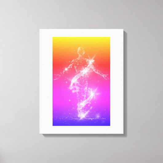 Holographic Energy Dancer Canvas Afdruk (Voorkant)