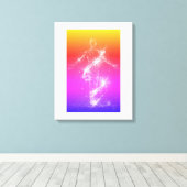 Holographic Energy Dancer Canvas Afdruk (Insitu (Houten vloer))