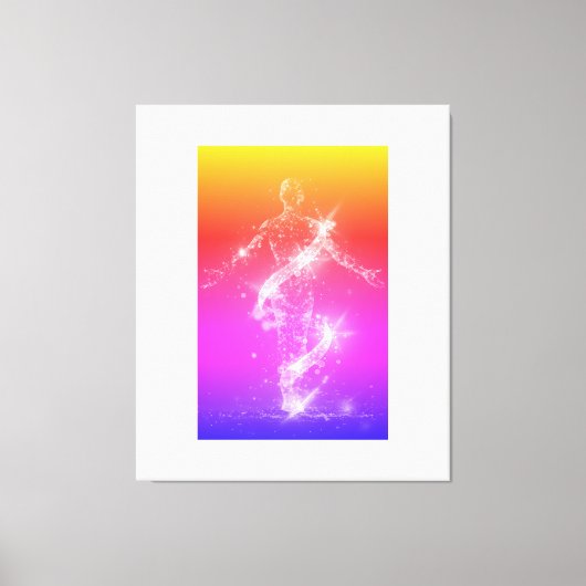 Holographic Energy Dancer Canvas Afdruk (Voorkant)