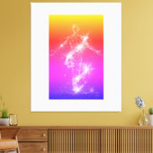 Holographic Energy Dancer Canvas Afdruk (Insitu (Woonkamer))