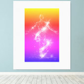 Holographic Energy Dancer Canvas Afdruk (Insitu (Houten vloer))