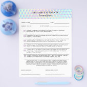 Holographic Eyelash Consent form Flyer (Enkel)