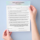 Holographic Eyelash Consent form Flyer (Hand)