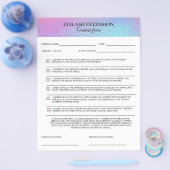 Holographic Eyelash Consent form Flyer (Enkel)