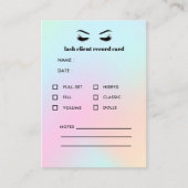 Holographic Eyelash Extension Client Consultation Visitekaartje (Voorkant)